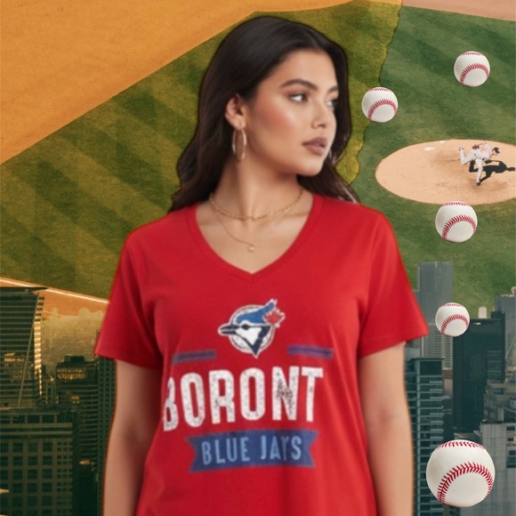 💟Toronto Blue Jays Red Canada Day Tshirt - Picture 6 of 16